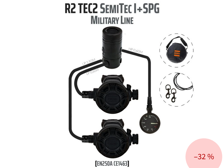 Screenshot 2025-05-20 at 18-40-58 Regulátor R2 TEC2 SemiTec s manometrem - MILITARY - E-dive